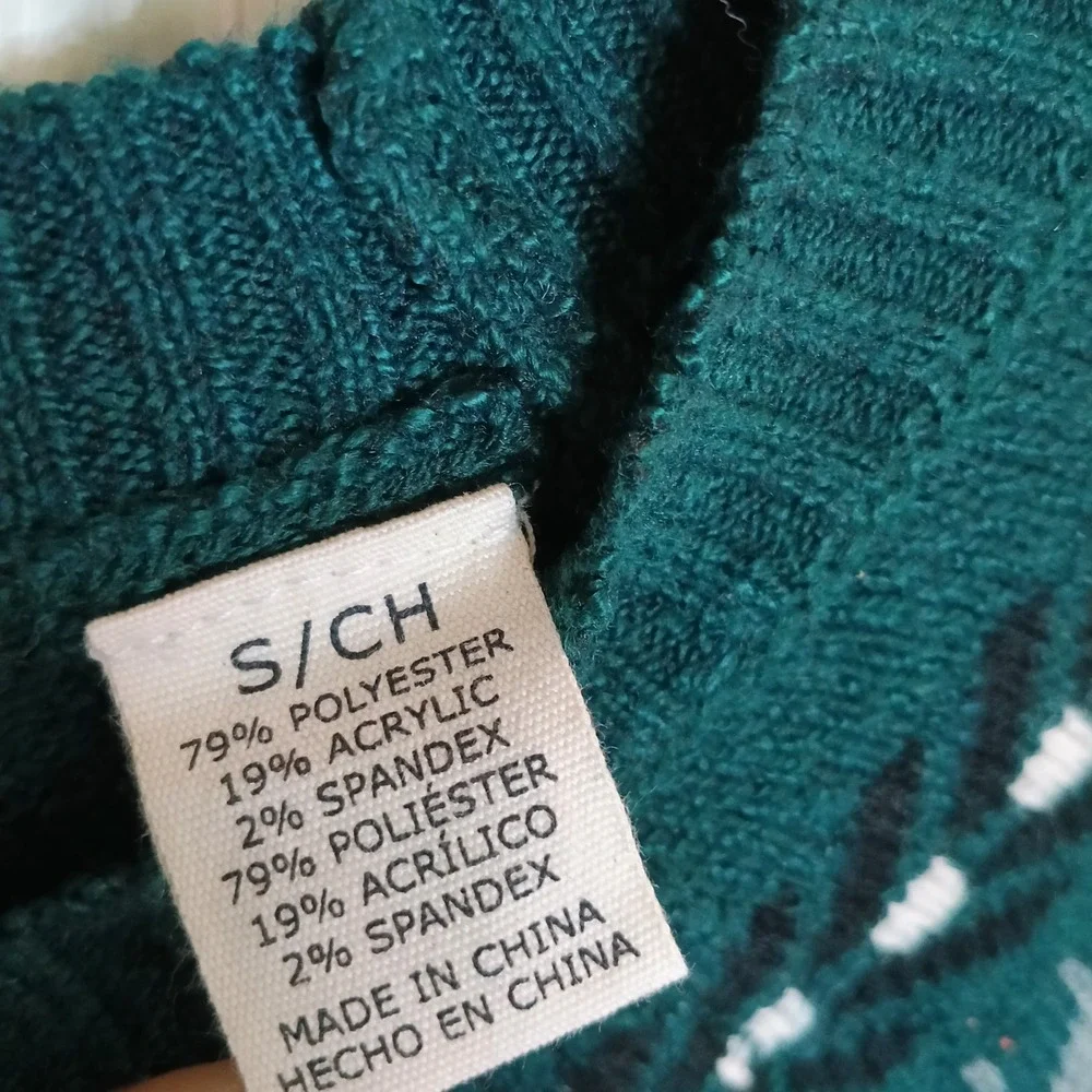 Weatherproof Vintage Sweater Mens XXL Green Excellent Fair Isle Knit Pullover